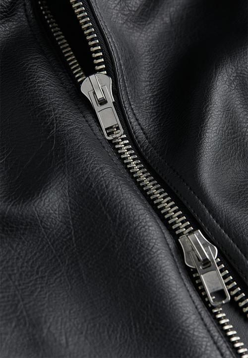 H&M - Oversized coated jacket - black