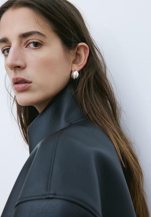 H&M - Oversized coated jacket - black