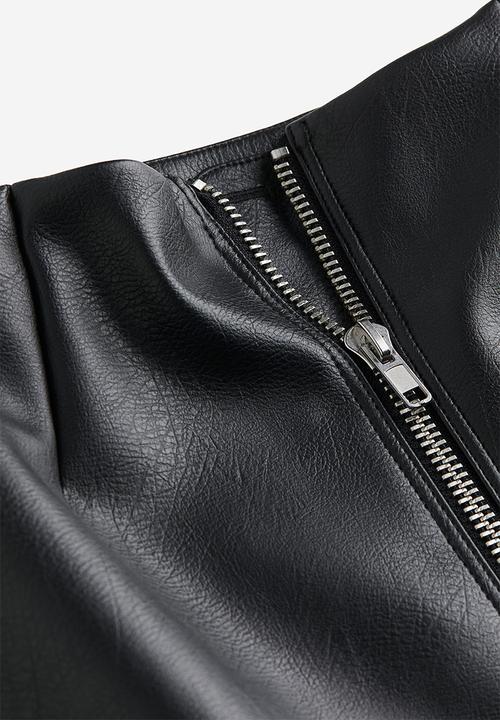 H&M - Coated pencil skirt - black