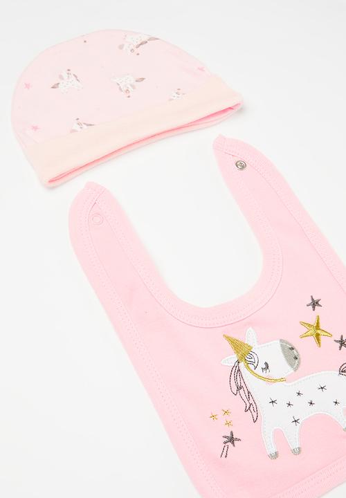 Pop Candy - 5 Piece romper set - pink & white