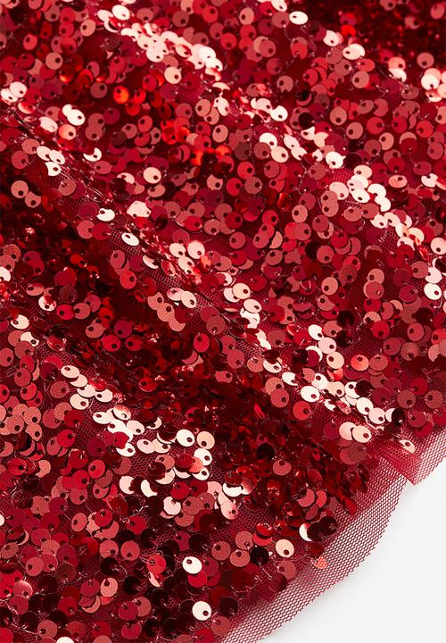 H&M - Sequined jersey dress - red