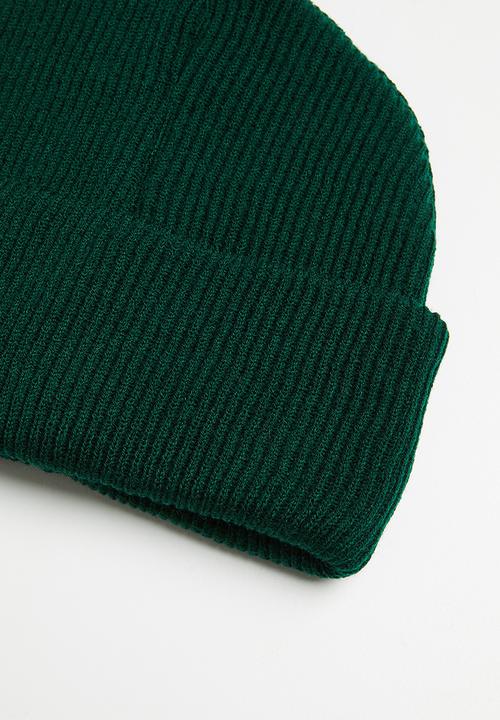 Superbalist - Knitted rib beanie - emerald