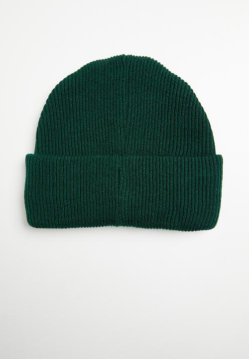 Superbalist - Knitted rib beanie - emerald