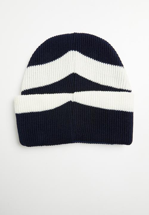 Superbalist - Strip beanie - navy & cream