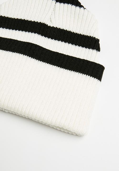 Superbalist - Strip beanie - black & cream