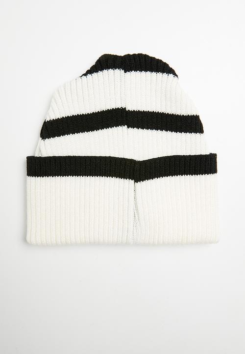 Superbalist - Strip beanie - black & cream