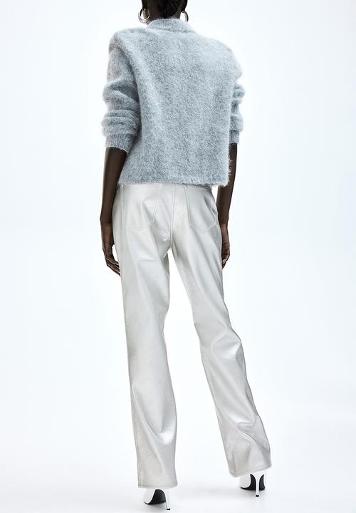 H&M - Coated trousers - silver-coloured
