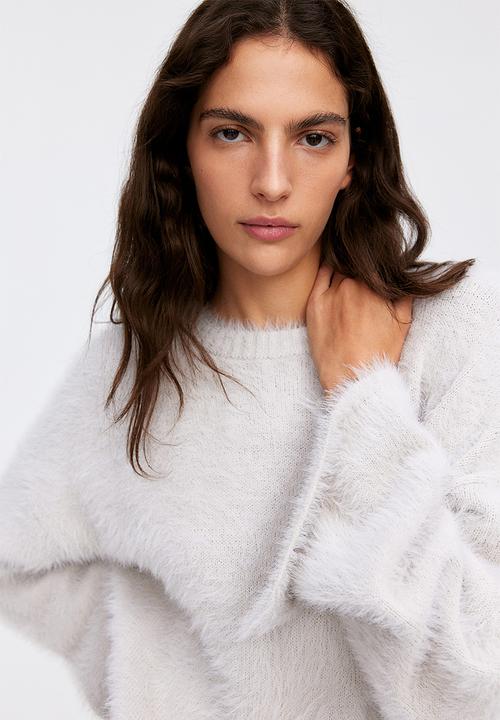 H&M - Fluffy jumper - light grey 