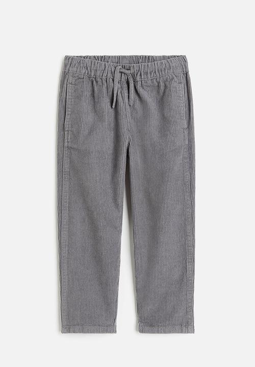 H&M - Corduroy joggers - grey