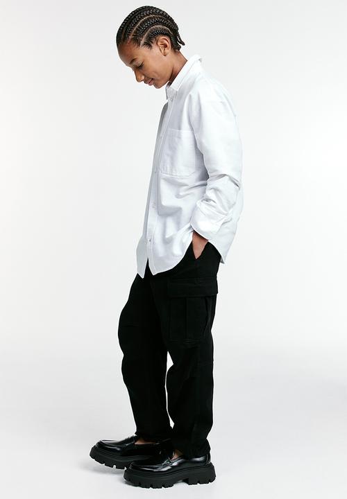 H&M - Denim parachute joggers - black