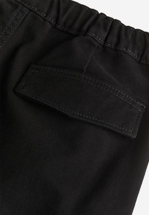 H&M - Denim parachute joggers - black