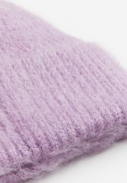 H&M - Rib-knit hat - purple
