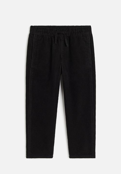 H&M - Corduroy joggers - black
