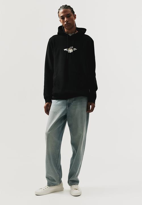 H&M - Regular fit hoodie - black angels