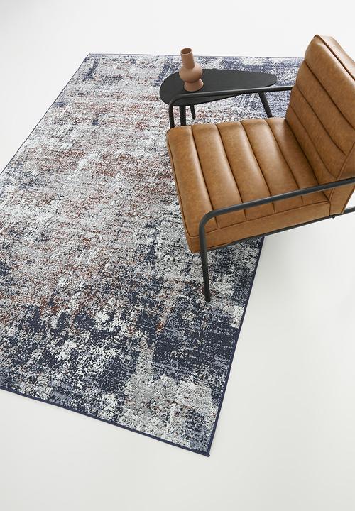 Sixth Floor - Brisbane distressed rug - charcoal storm