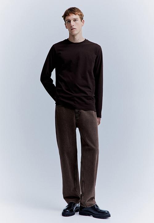 H&M - Regular fit jersey top - dark brown