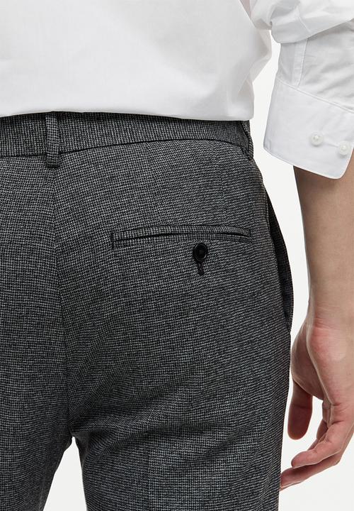 H&M - Slim fit trousers - dark grey marl 