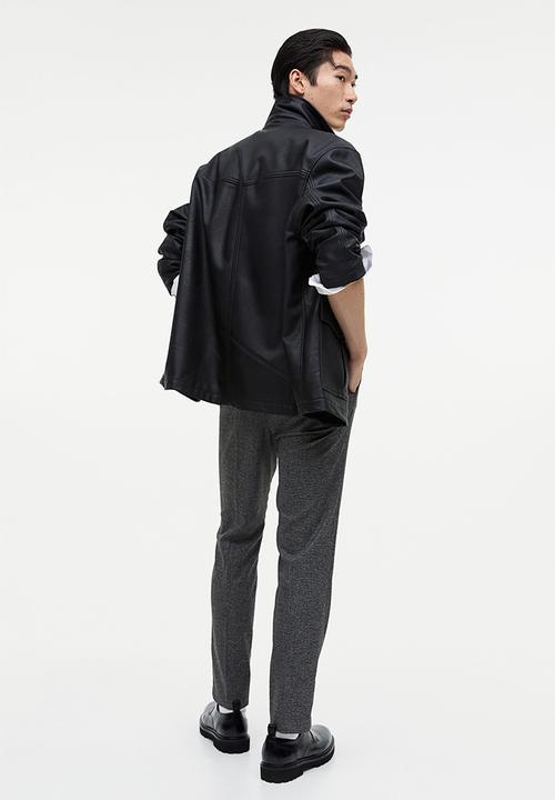 H&M - Slim fit trousers - dark grey marl 