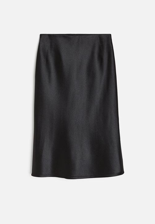 H&M - Satin skirt - black