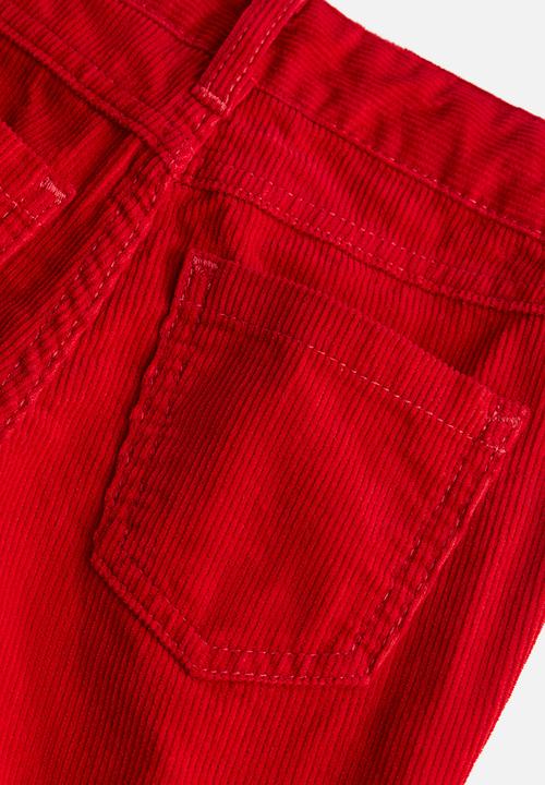 H&M - Slim fit corduroy trousers - red