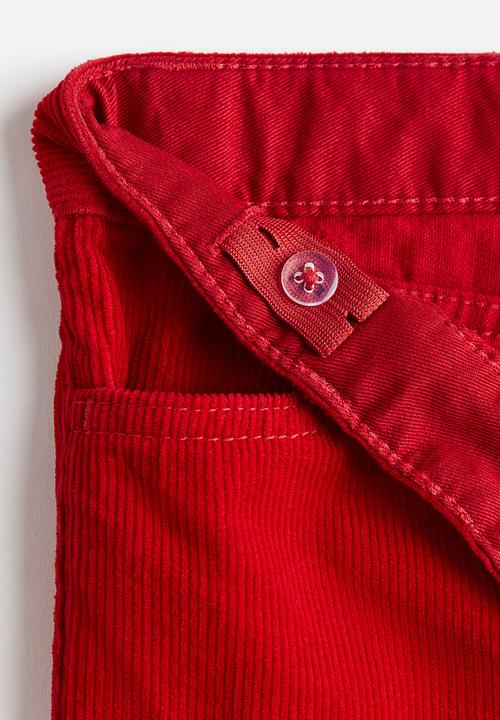 H&M - Slim fit corduroy trousers - red