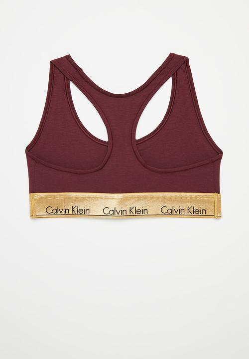 Calvin Klein - Unlined bralette - tawny port