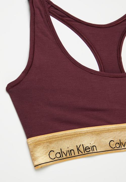 Calvin Klein - Unlined bralette - tawny port