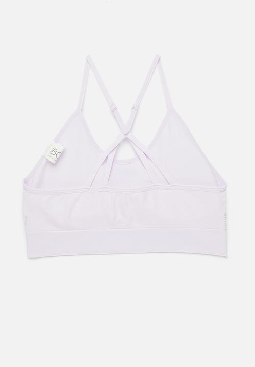 Cotton On - Seamless Longline Cross Over Padded Bralette 2Pk - Infinity Blue/Lilac Breeze