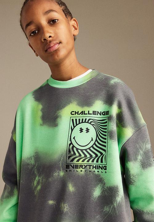 H&M - Printed sweatshirt - mint green & smileyworld®