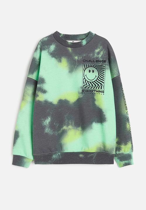 H&M - Printed sweatshirt - mint green & smileyworld®