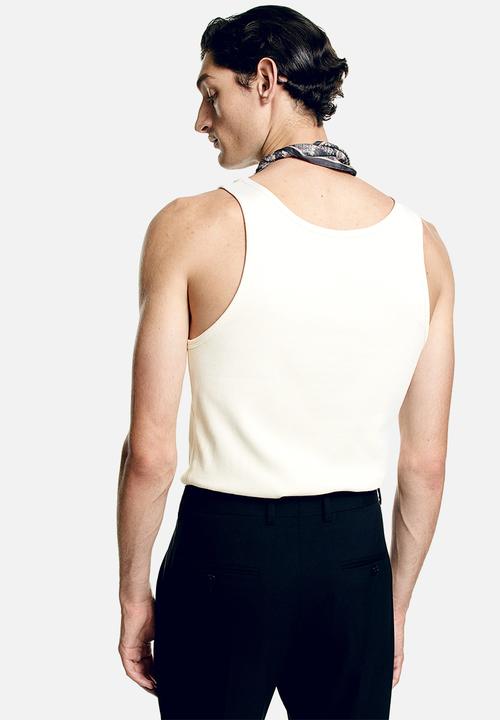 H&M - Slim fit ribbed vest top - cream