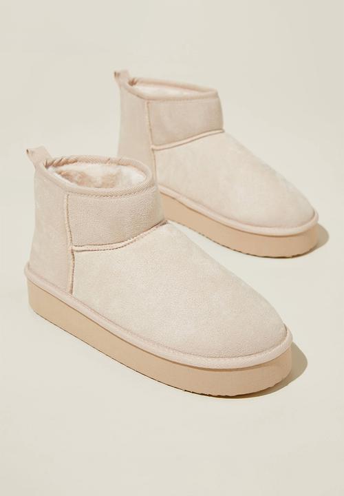 Cotton On - Platform home boot - bone
