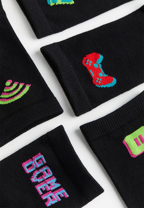 H&M - 7-Pack socks - black & symbols