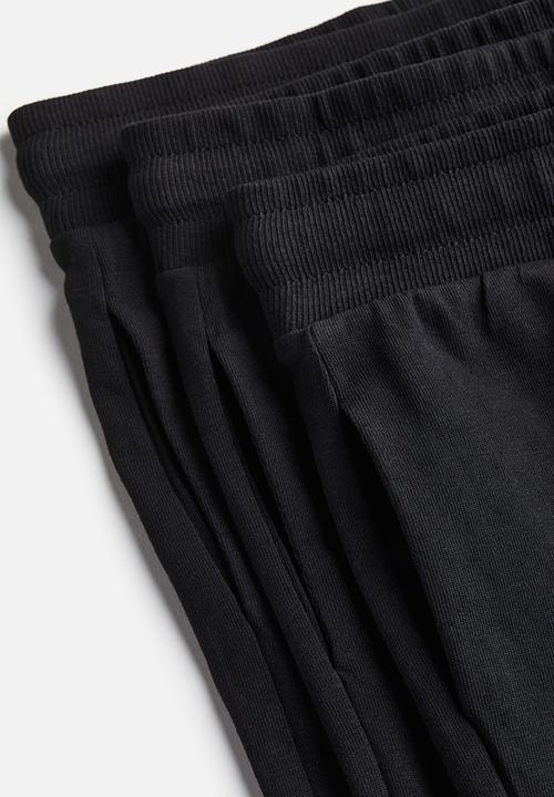 H&M - 3 pack joggers - black