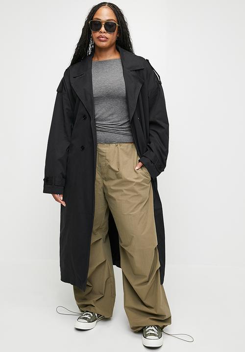 Cotton On - Plus Lottie Trench Coat - Black
