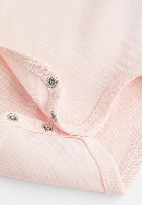 H&M - 5p ack cotton bodysuits - light pink & light grey marl 