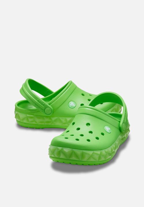 Crocs - Crocband Geometric Glow Band Clog T - Green Slime