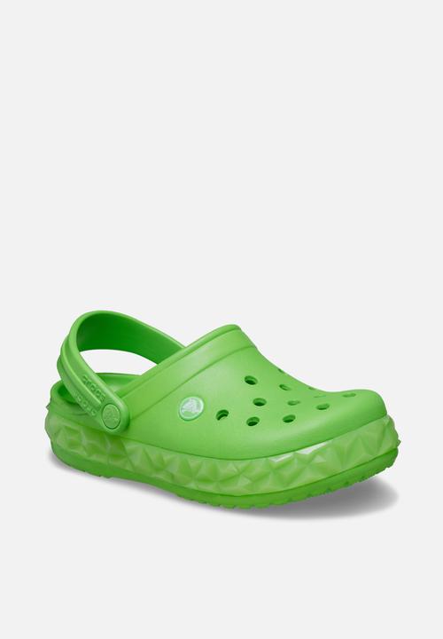 Crocs - Crocband Geometric Glow Band Clog T - Green Slime