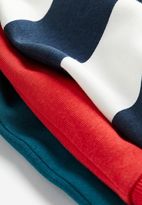 H&M - 3 pack sweatshirts - dark green & red 
