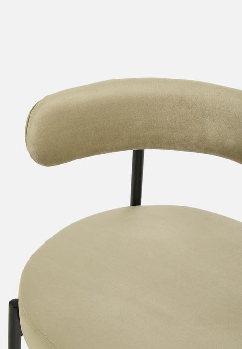 Sixth Floor - Ana velvet bar stool - Mocha velvet