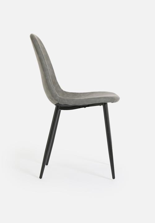 Sixth Floor - Bella PU dining chair - vintage grey