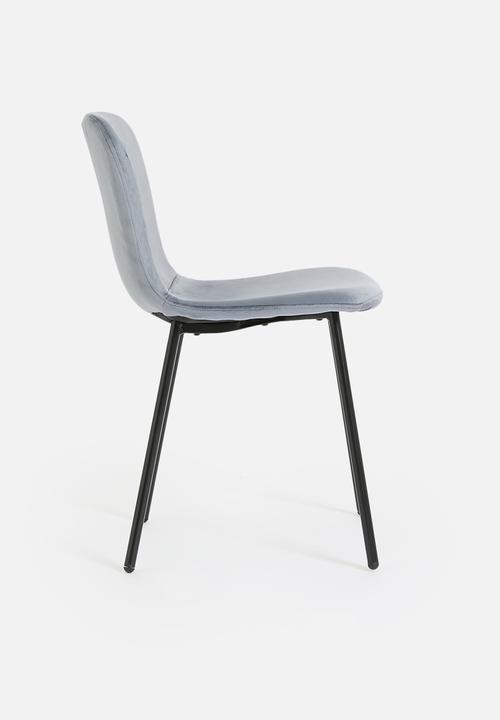 Sixth Floor - Velvet dining chair set of 2 - Deep Ocean