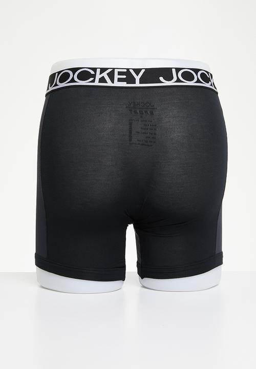 Jockey - Sport modernist long leg trunk- black