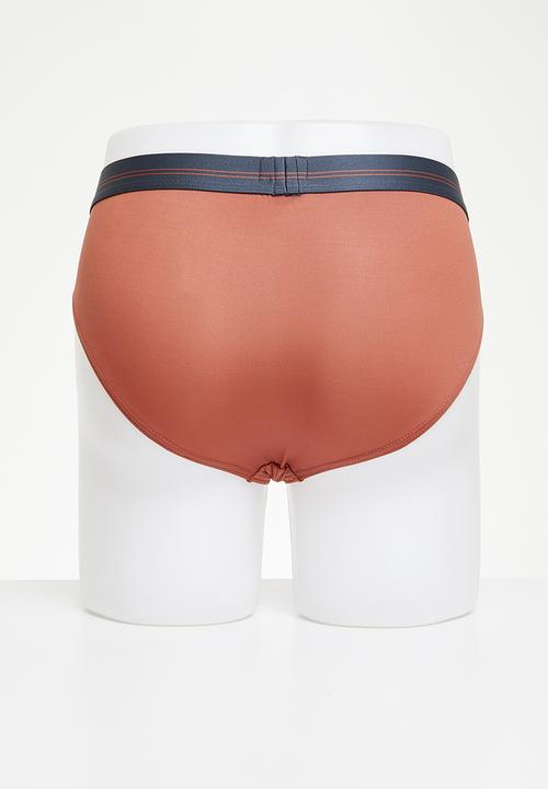 Jockey - Quick dry nylon brief- brown
