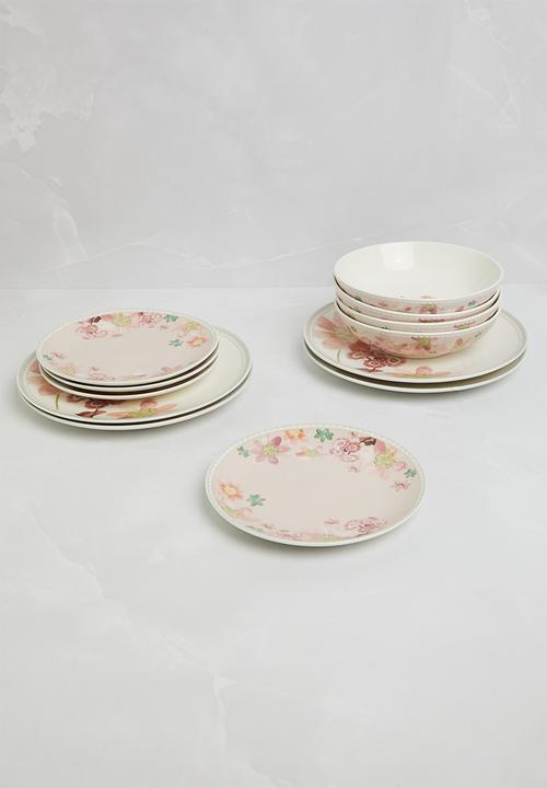 Maxwell & Williams - Primula 12 pc Dinner Set - Pink