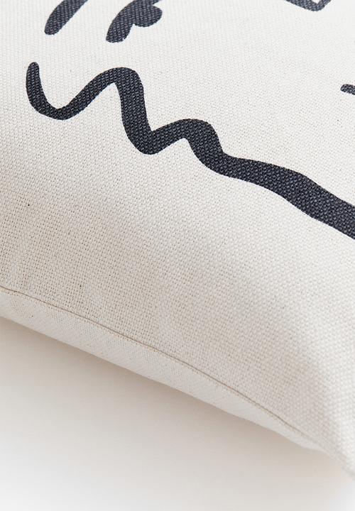 H&M - Print-motif cushion cover - white