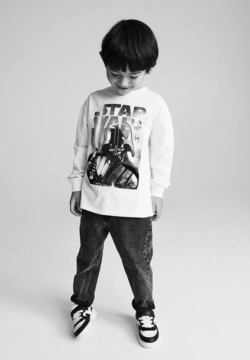 H&M - Printed long-sleeved t-shirt - white/star wars