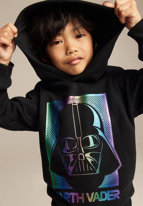 H&M - Printed hoodie - black/star wars