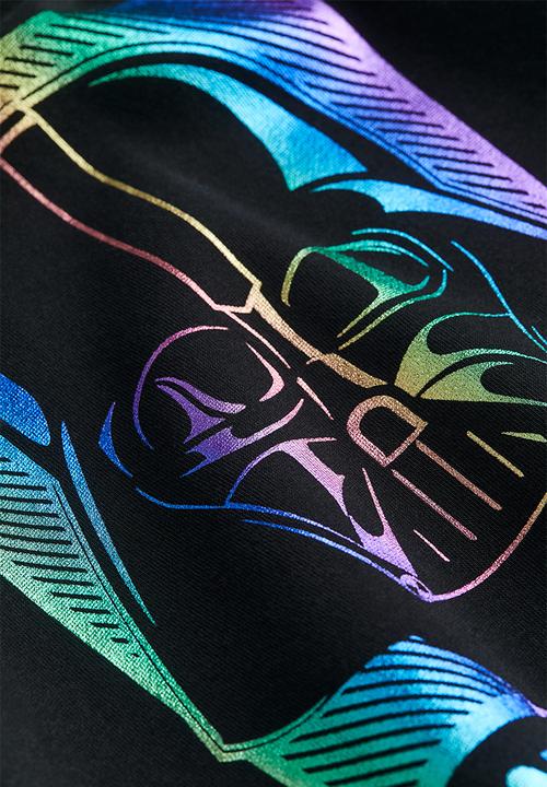 H&M - Printed hoodie - black/star wars