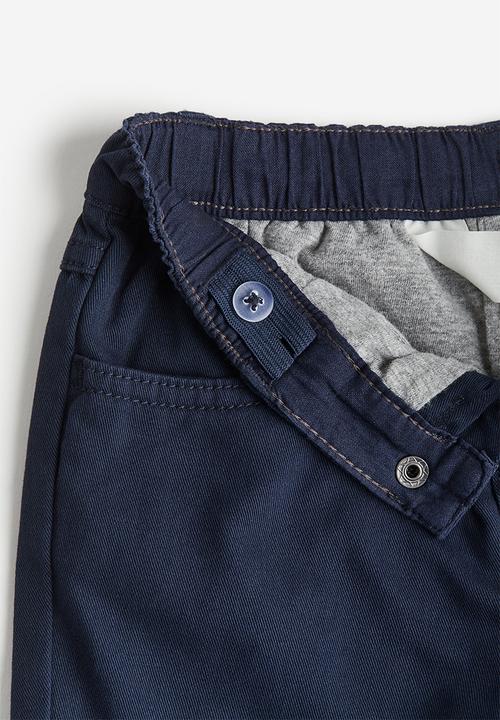 H&M - Lined twill trousers - navy blue 
